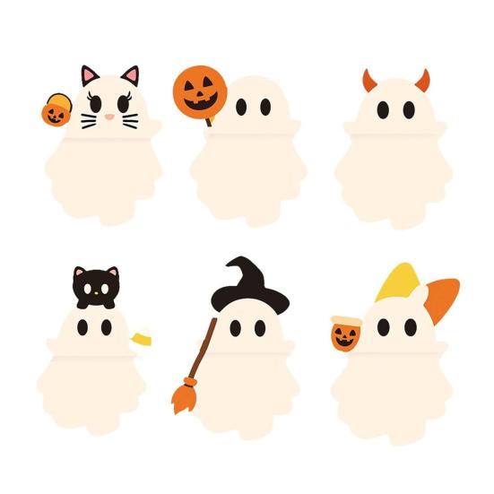 Halloween Geist Mysterium Handy Kumpel Aufkleber Geist Handy Topper Niedlich Abziehen und Aufkleben Mini