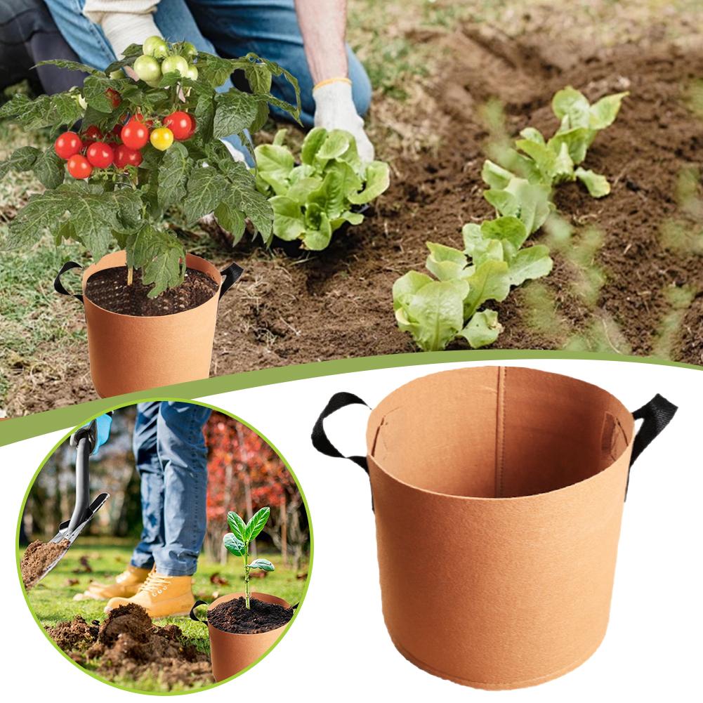 Plant Growing Bags Flower & Vegetable Aerated Planter Bags Planting Containers Handles Bags Pla R3Z9