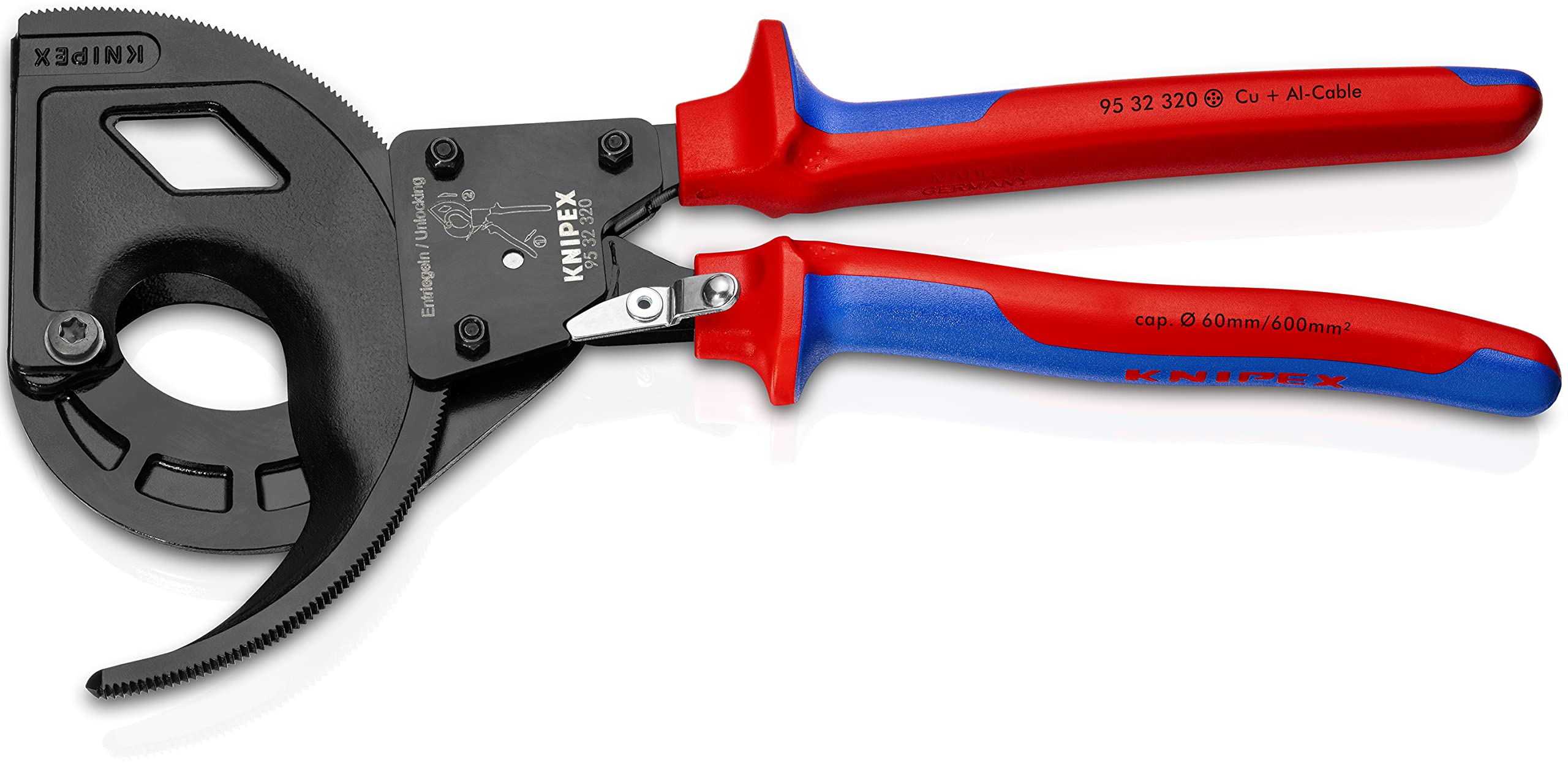 

KNIPEX Тріскачковий кабелеріз 320мм 9532320