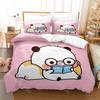 3D-gedrucktes Bubu Dudu Cartoon Bär Panda Bettwäsche-Set für Jungen Mädchen Bettbezug Einzelbett Doppelbett King Queen Full Single Double Größen