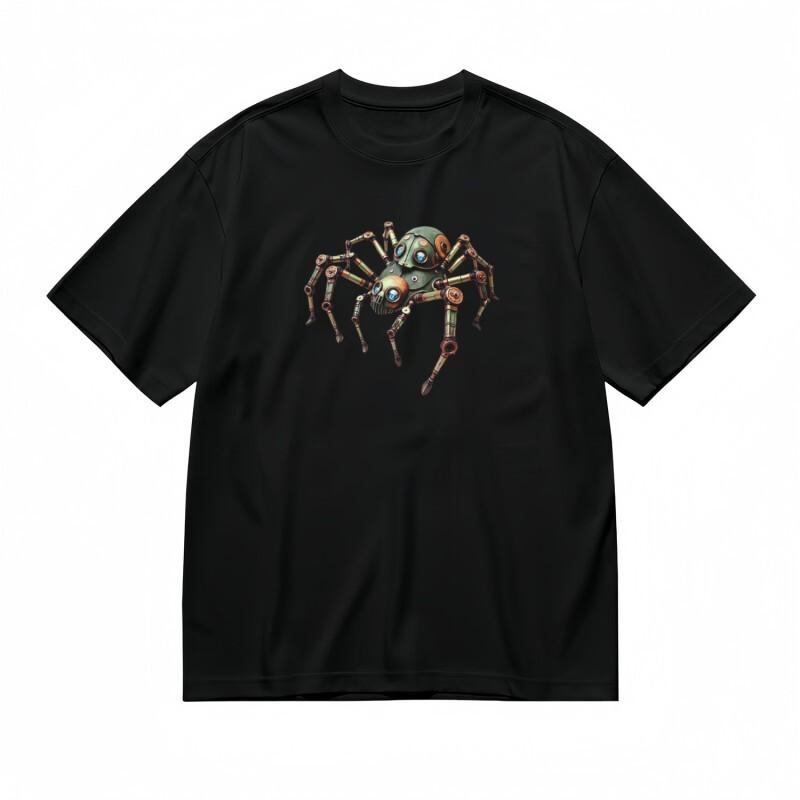 

Women s Classic T-Shirt Industrial Arachnid Artwork with Olive-Bronze Body Tee 4XL