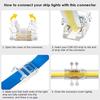 COB Mini Led Light Strip Wire Connectors 2 Pin Connection SolderlessCOB 8mm LED Strip To Strip Wire Connector