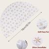 1pc-78cm Christmas Tree Skirt Faux Fur Carpet Golden Snowflake White Plush Mat For Home Xmas Tree New Year Decor Apron Ornament