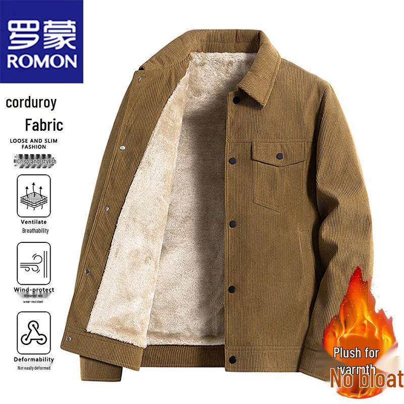 ROMON Men's Casual Lapel Jacket