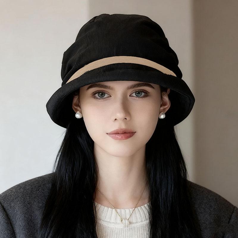 Fashion Warm Winter Hats Cozy Soft Beanie Caps Outdoor Ear Protection Bucket Hat for Women Trendy Warm Fisherman Hat