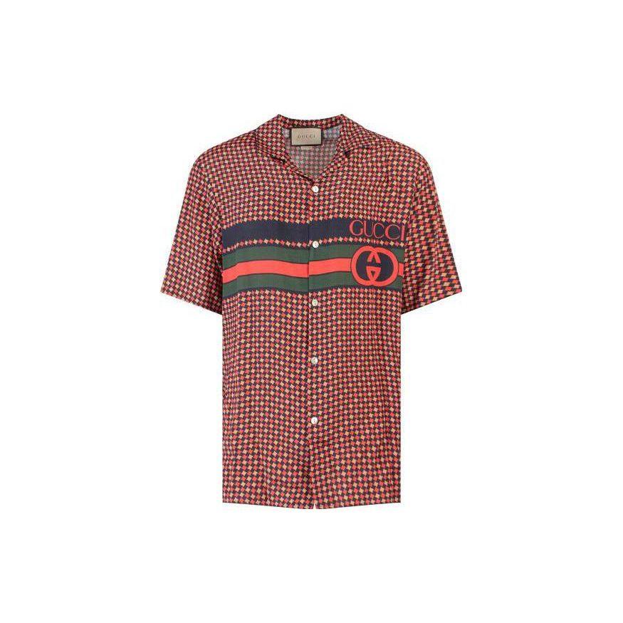 GUCCI Shirts Men's Brown Lapel Moderate Other 731961-ZAL6I-4956
