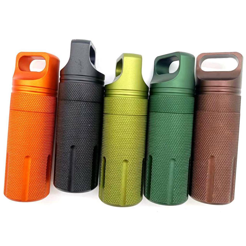 CNC Metal EDC Waterproof Survival Container: First Aid Medicine Bottle
