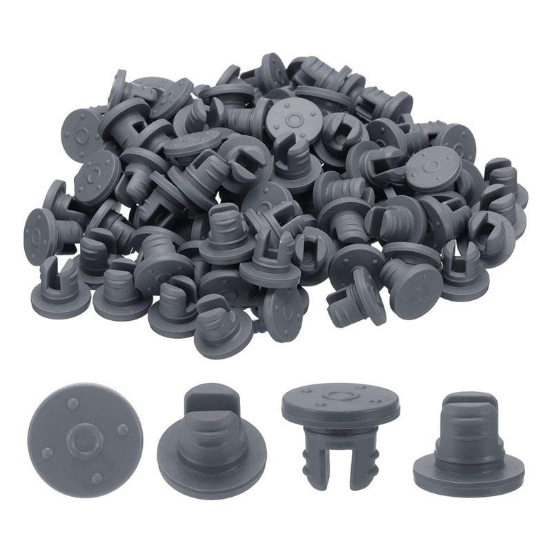 ABUH-7.5 Mm/0.3 Inch Vials Rubber Stoppers 200 Pcs Two Legs Butyl Rubber Bottle Stopper Self-Healing Injection Ports Seal 7