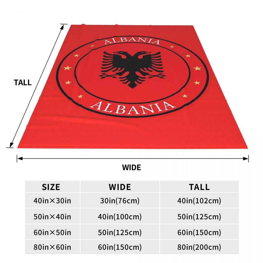 Albanien Flagge Decken Fleece Sofa Überwurfdecke Super Weiche Überwurfdecken für Zuhause Schlafzimmer Outdoor Decken Tagesdecke Steppdecke
