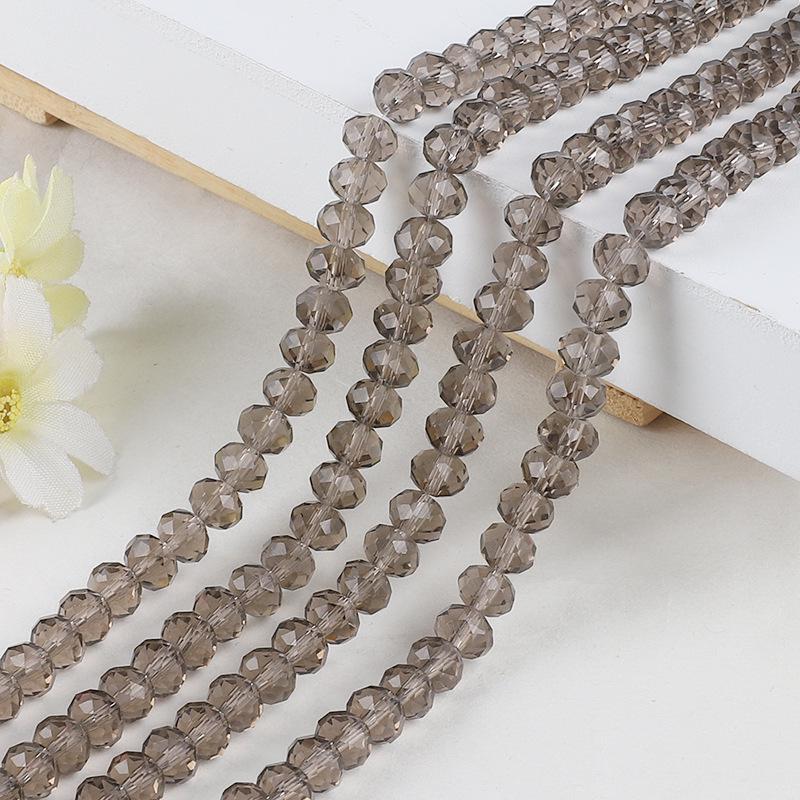 8mm Faceted Glass Crystal Flat Beads - Handmade DIY Bracelet Jewelry Accessories