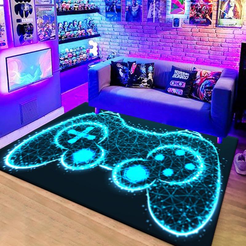 3D Game Console Controller Carpet for Living Room Children's Bedroom Crawling Mat Non-Slip E-sports Hall Decor Rug Home Doormat