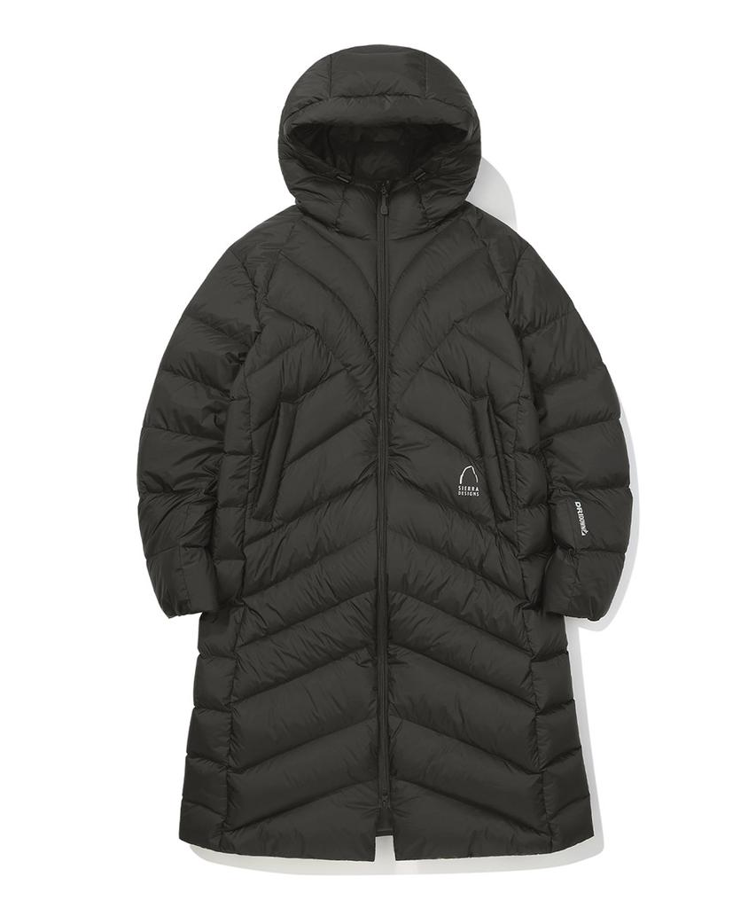 Sierra Designs W) Cal Long Goose Down Jacket Black