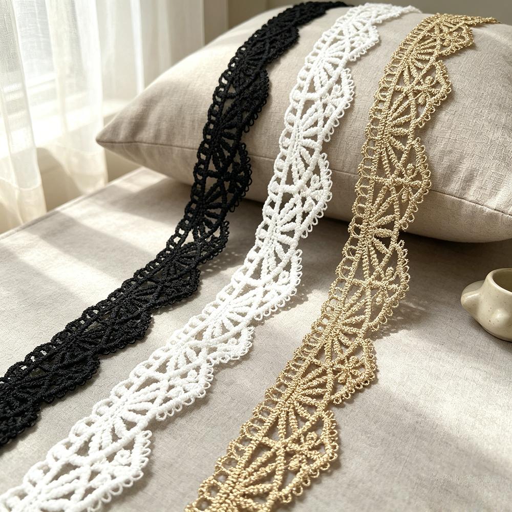 New 5m/16.4ft each Pack white lace trims Handmade thin curve rope Sewing Accessory for bras Curtains Dresses Hats wedding Gift sewing Decoration