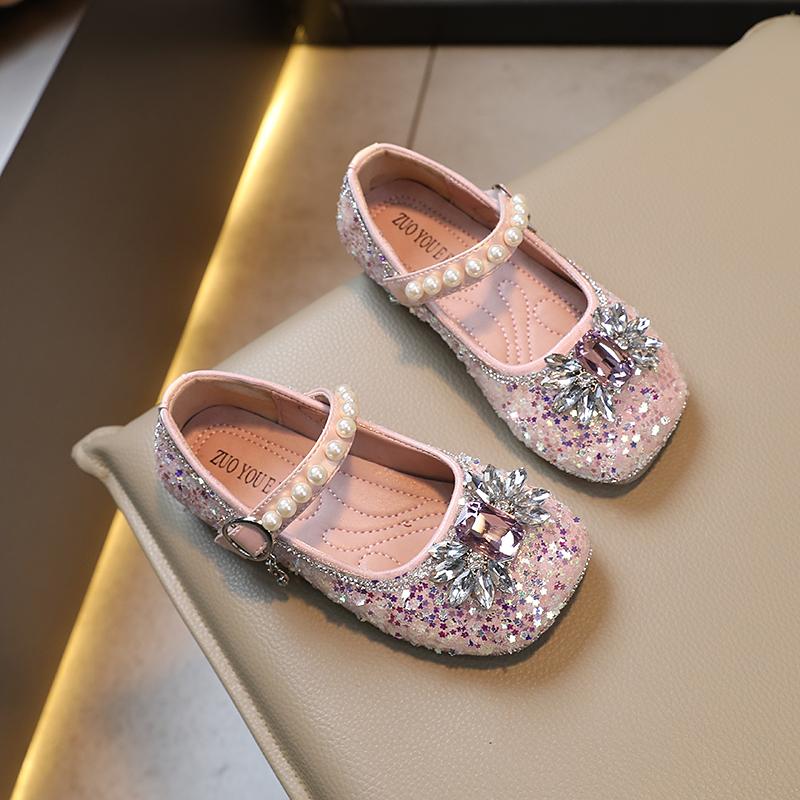 

2024 Весна Лето Универсальные Мягкие Туфли Принцессы Корейский Стиль Платформа Корейский Стиль Простые Нескользящие Детские Туфли Мэри Джейн Детские Туфли 31 розовый