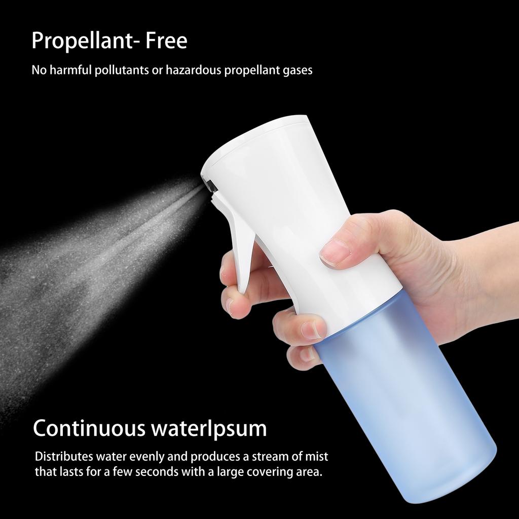 200ML Spray Bottle Refillable Continuous Water Mist Bottle for Hair Styling Gardening Skin CareBlue