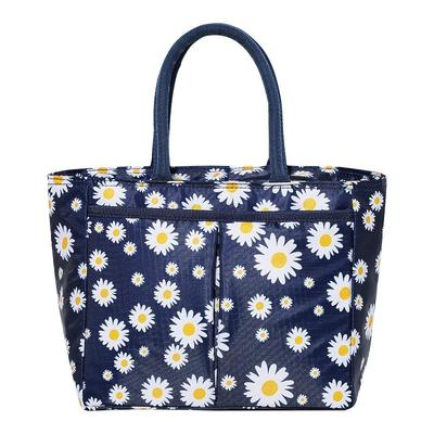 Popular Insulated Bag with a Daisy Print,  Thickened Cooler Bag, Simple Tote, Storage Bag, Suitable for Work, School, Outdoor Camping, And Leisure