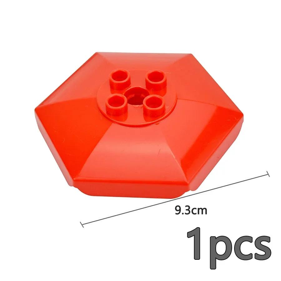 Store byggeklosser Slide Swing Seesaw Park Lekeplass Series Large Pillar Murstein Barn Barn Pedagogisk Leke Kompatibel Duploe