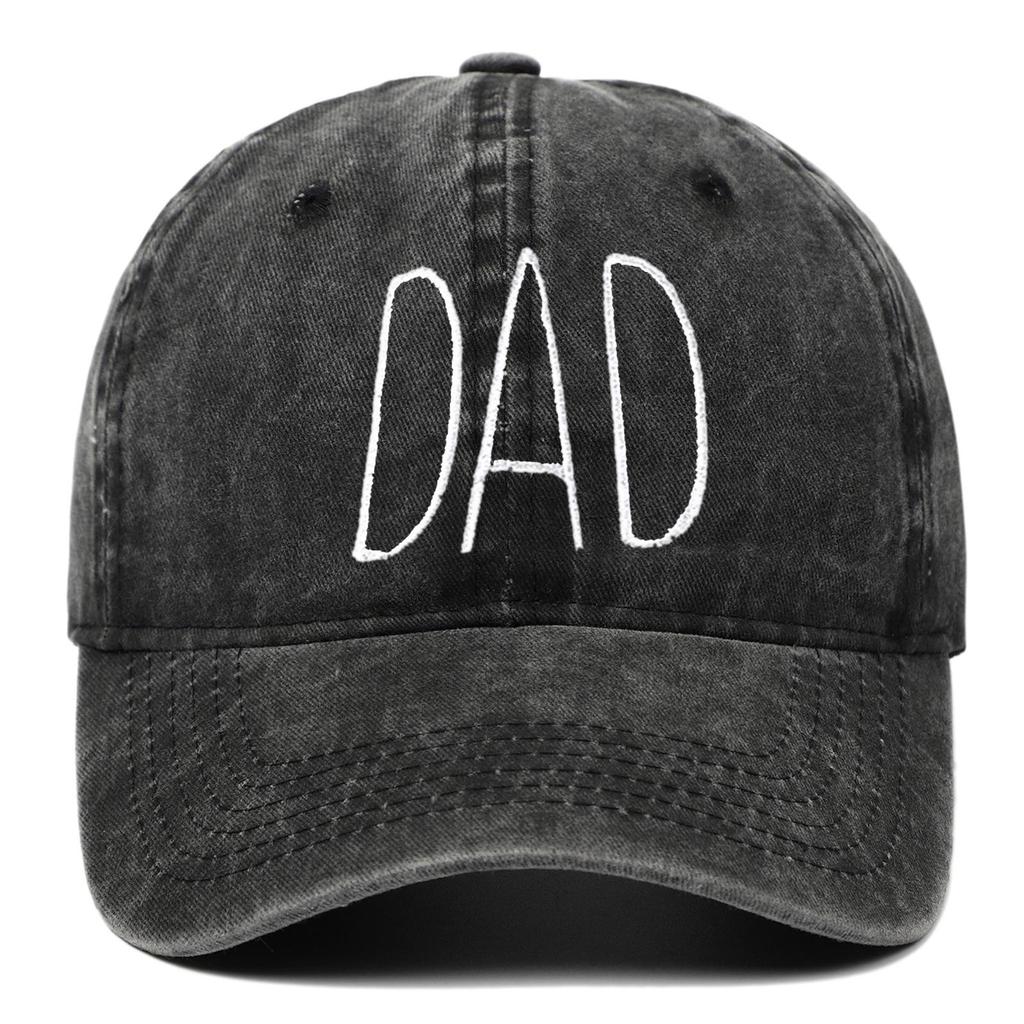 Vintage Embroidered Cotton Baseball Cap - Distressed Style for Couples