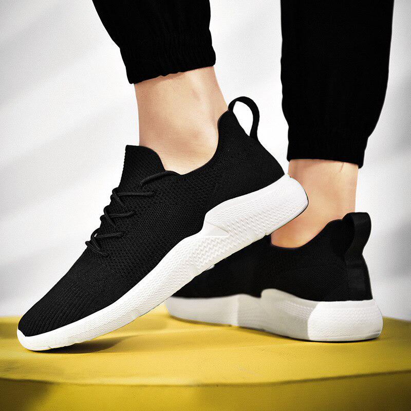 Light Weight Running Shoes For Men  Spring Autumn Black Comfortable Anti Slip Male Shoes Outdoor Walking Sneakers