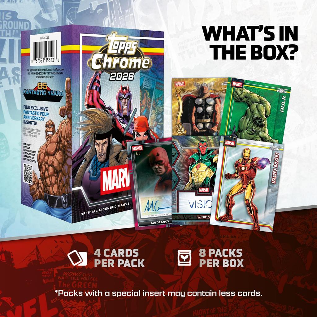 Topps Chrome Marvel Comics 2026 Value Box