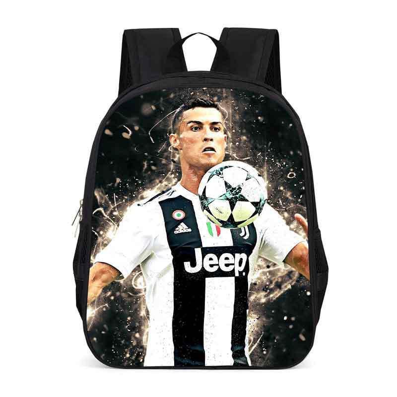 Zaino Scolastico per Bambini con Stampa Cristiano Ronaldo Neymar Leggero Design Ergonomico Studenti Elementari