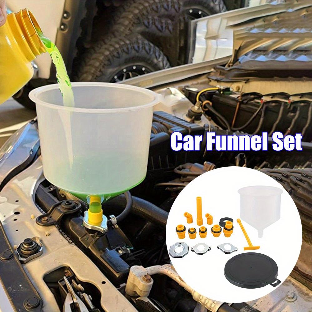 15pcs/Set Plastic Filling Funnel Spout, Fit Universal Vehicles, Spill Proof Coolant Filling Kit