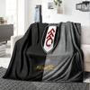 Fulham Football Crest Flannel Blanket, Soft Polyester, Modern Design, All-Season for Camping, Travel, Gifts for holidays or birthdays
