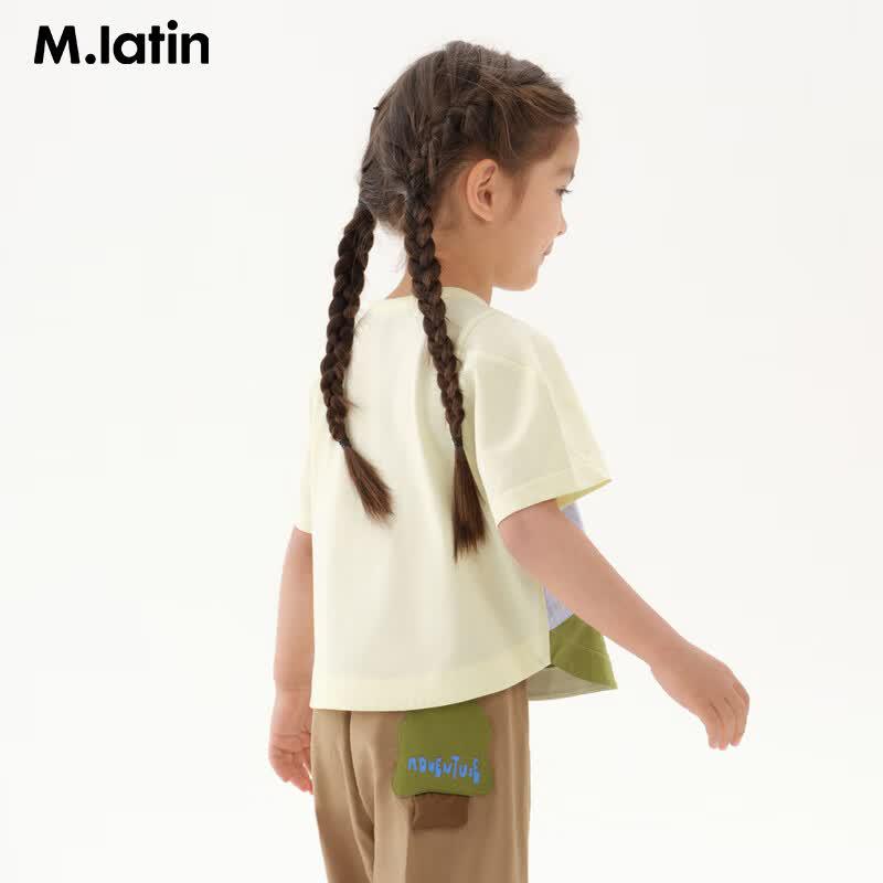 

M.Latin Girls Ice Cool Patchwork Short Sleeve T-Shirt 110cm