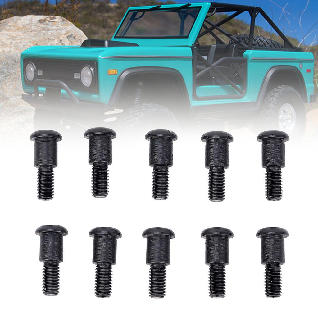 10 Stück Sechskant-Knopfkopf-Schulterschraube für Axial SCX10 M3x4x10mm Edelstahl Axial Sechskant-Knopf-Schulterschraube