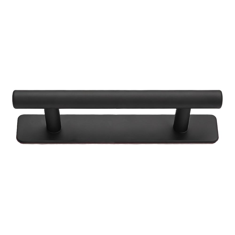 Matte Black Aluminum Alloy Handle for Sliding Doors No Drilling Required Simple Installation Comfortable Grip for Exposed Doors