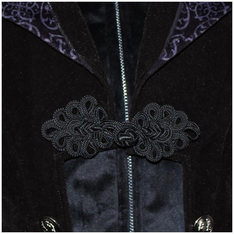 Men's Medieval Retro Christmas Tuxedo Coat - Mid-Length Punk Style