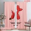 2pcs 2D Flat Printing Drapes Funny Dog Pooping Balloon Polyester Without Electricity Seasonal Party & Holiday Decor for Wall Art