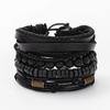 Unisex Handmade Woven Leather Bracelet - European and American Style Jewelry