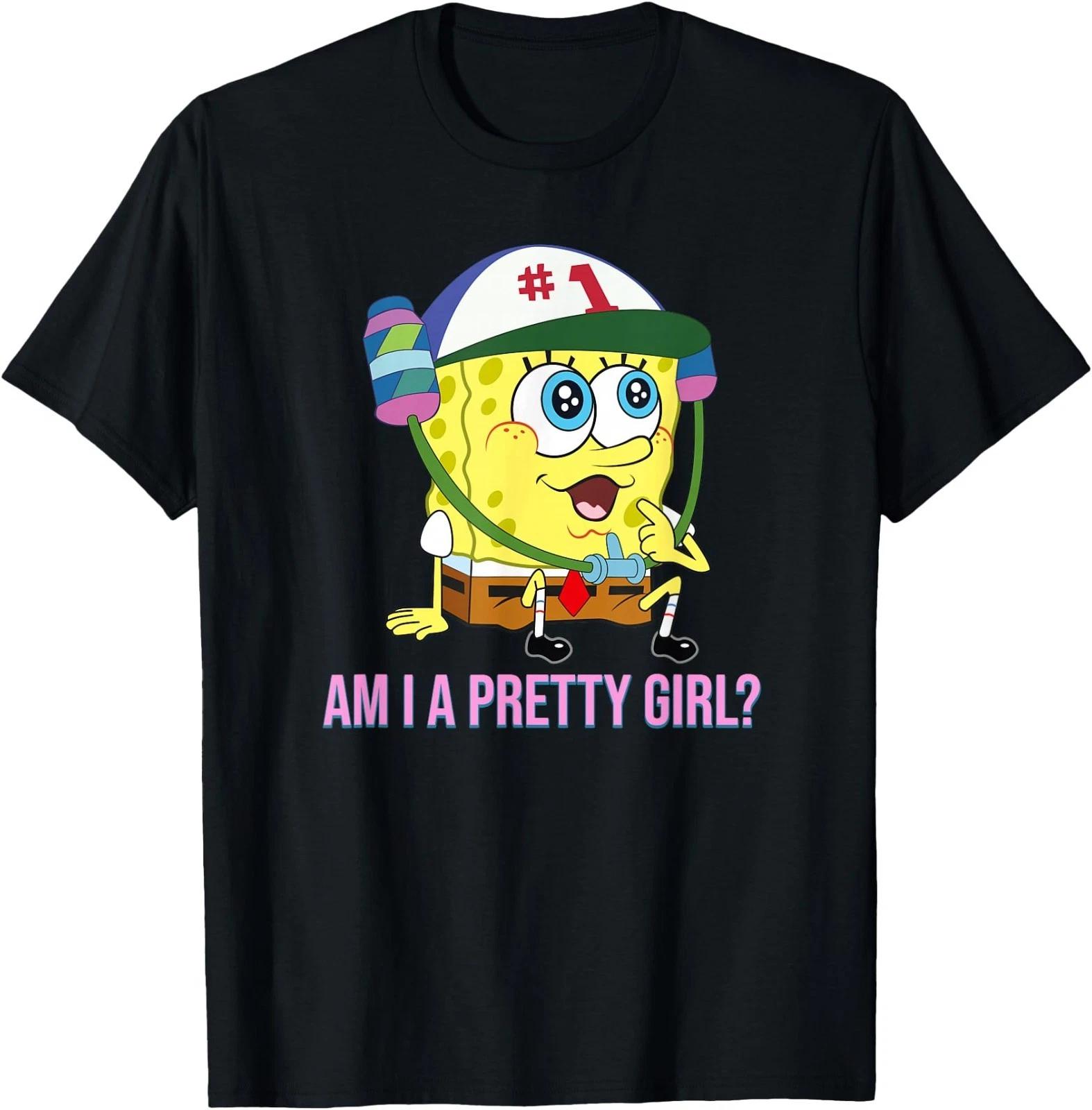 Spongebob Squarepants - Am I a Pretty Girl T-Shirt L