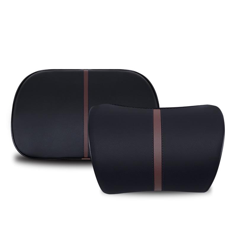 Car Headrest & Lumbar Support Memory Foam Pillow Set