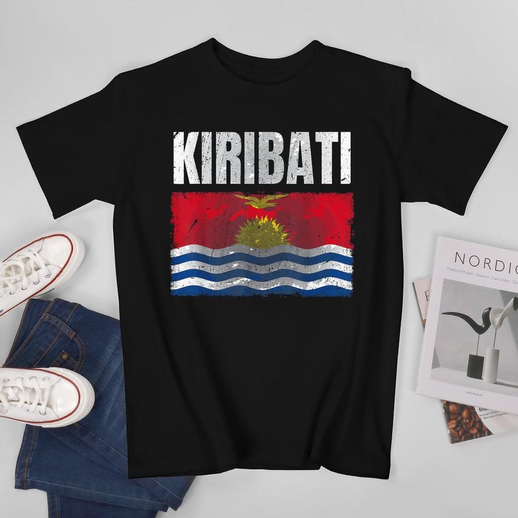 Unisex Tshirt Kiribati Flag Cool Fans T Shirt Unisexs Tee 100 Cotton Xs5xl Oneck Tshirt Fashion Short Sleeve