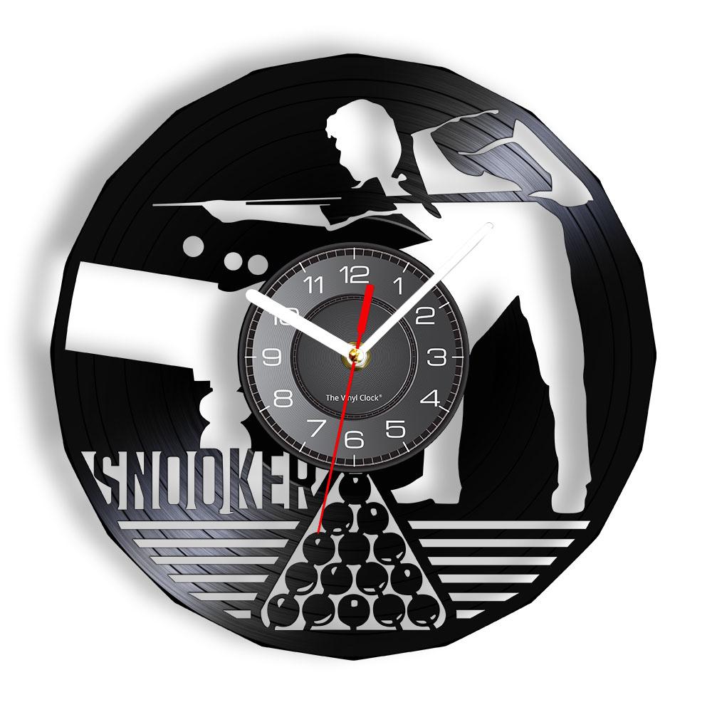 Billiards Ball Pool Vinyl Clock Record Clock Sport Vintage Home Decor Billiards Room Wall Clock Snooker Wall Art Clock Gift