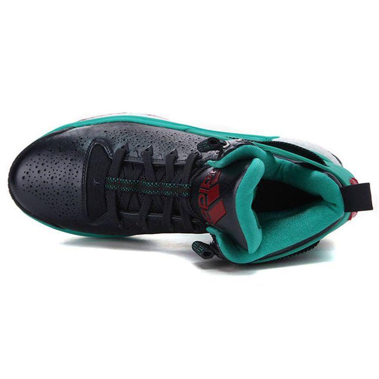 Adidas D Rose 6 Round Toe Lace-Up Synthetic Leather Durable Mid-Top Basketball Shoes Men Sneakers Black Green Q16930