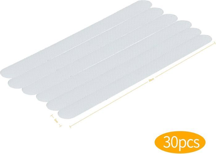 Non-Slip Stickers - 30 Pieces - Transparent - 7.08 X 0.86 Inches - PEVA