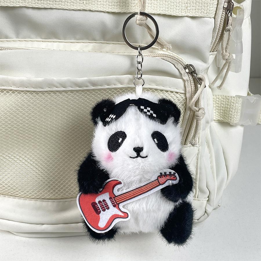 

Милые куклы-гитары Ins Panda, забавные куклы, подвеска для школьного рюкзака 4 inch
