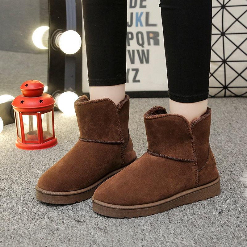 

Жіночі водонепроникні зимові чоботи з коротким халявою, оксамитові теплі бавовняні черевики, нековзні зимові нові черевики, жіночі студентські, корейська версія, жіноче взуття 41