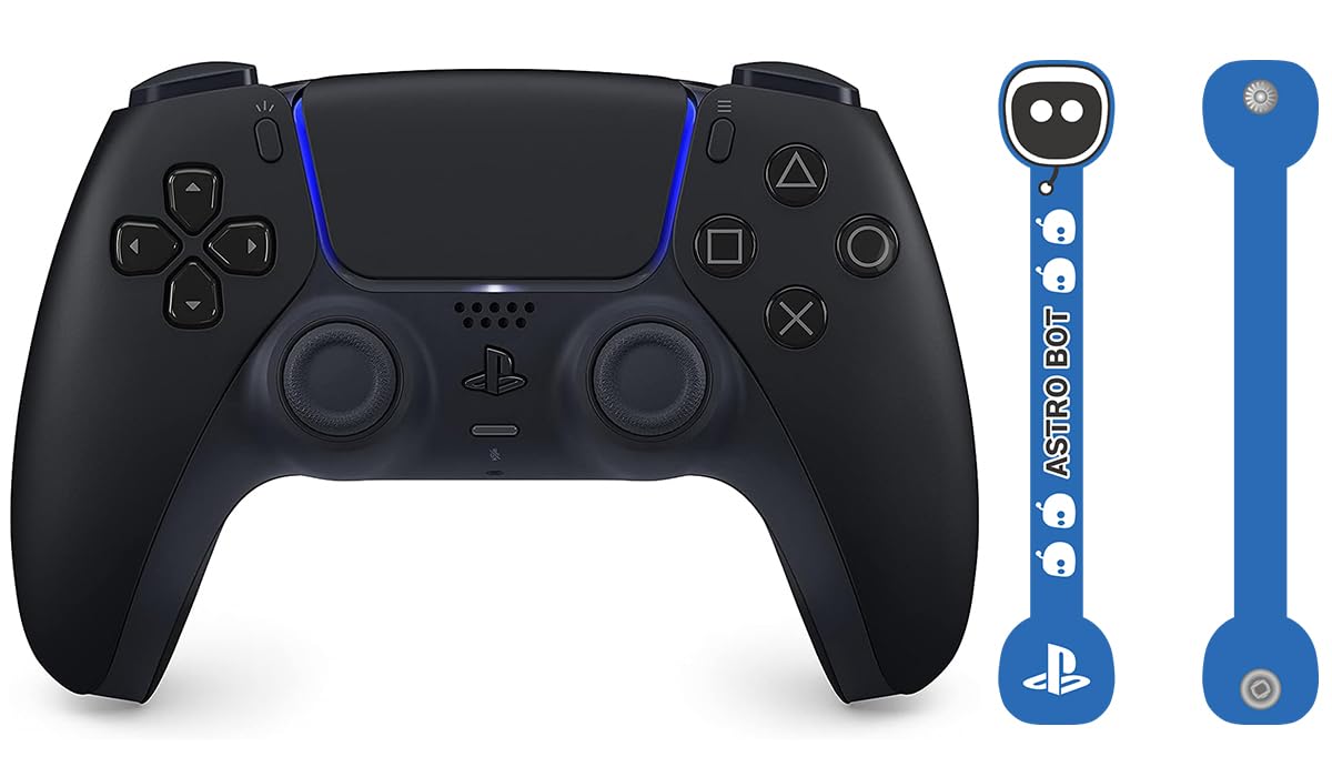 

DualSense Wireless Controller Midnight Black Astro Robot Design with cord holder [Genuine Product] (CFI-ZCT1J01) чорний