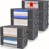 Gray Large Horizontal Storage Bag (70 50 30 cm) for Home Organizing and Closet Storage