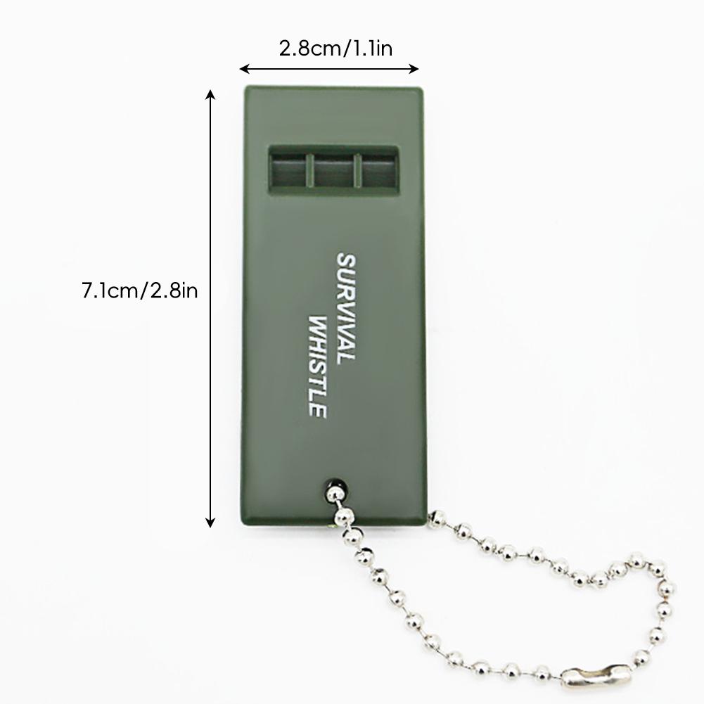 Triple Frequency Survival Whistle with Keychain High-Pitch Emergency Safety Whistle for Outdoor Camping and Wilderness Rescue