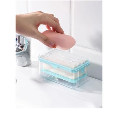 Nuovo utilizzo Portasapone a rullo per bagno Portasapone per WC Contenitore di plastica per la conservazione dell'acqua di scarico Gadget per il bagno