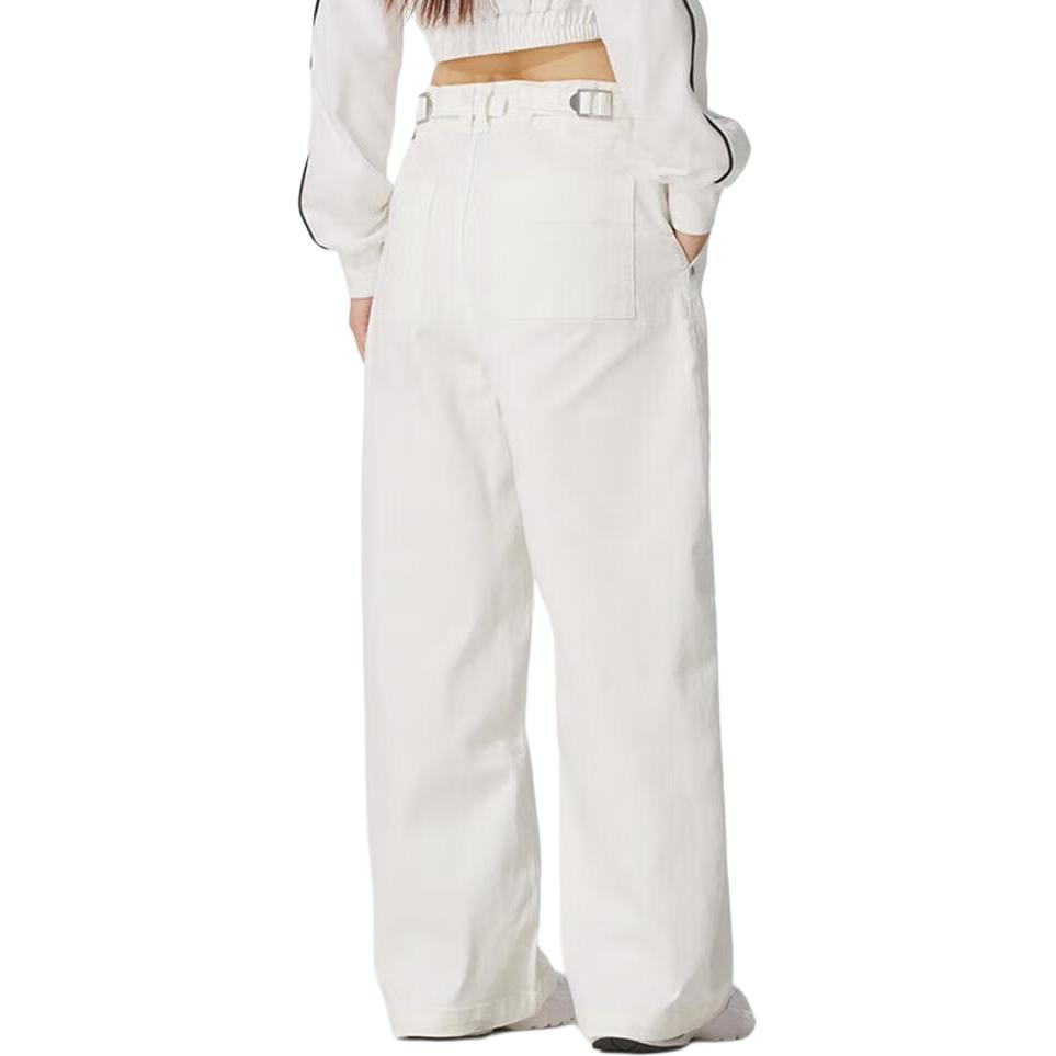 Nike Casual Pants Women's Ecru Moderate Straight Fit Pants HQ9194-133