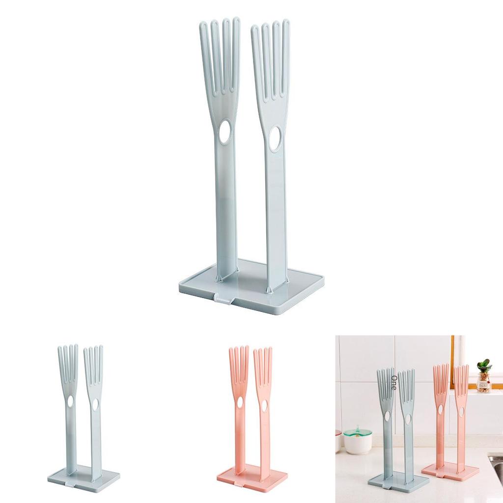 Creative Plastic Multi-purpose Portable Glove Rack For Kitchen Storage Blue