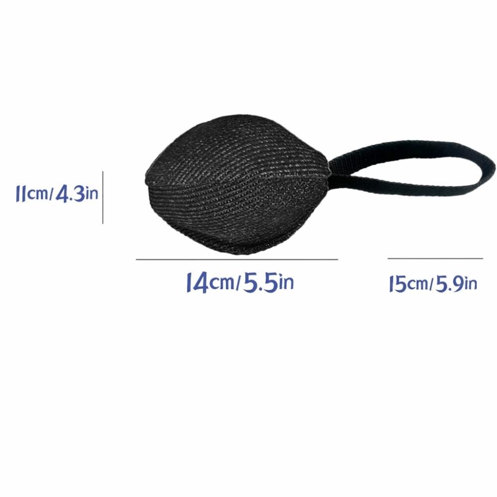

Multi-color Patchwork Dog Training Toy Rugby Shaped Pet Bite Tug Toy Daily Interactive Play чорний