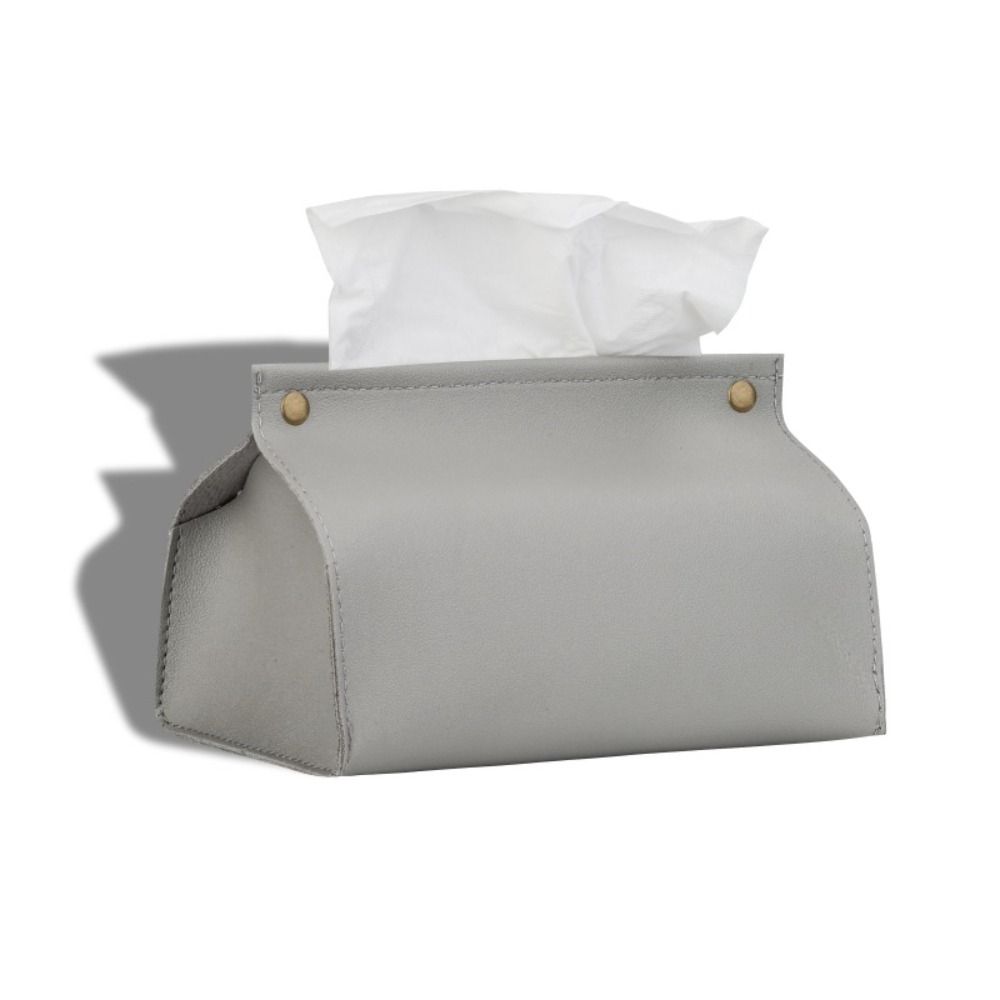 

PU Leather Desktop Home Bathroom Wipes Storage Case Tissue Holder Paper Towel Dispenser Napkin Box серый