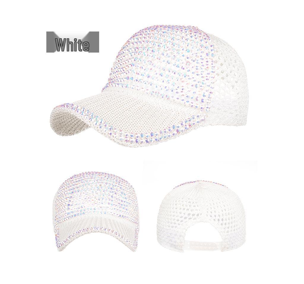 Cappellino da Baseball da Donna Completamente Ricoperto di Diamanti - Primavera/Estate B694